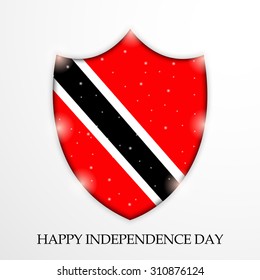 Vector illustration of a beautiful shield for Trinidad & Tobago Independence Day.