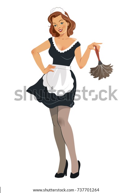 Vector Illustration Beautiful Smiling Young Woman Stock Vector (Royalty ...