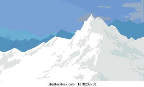 8,691 Snow mountain at sunset Stock Vectors, Images & Vector Art ...