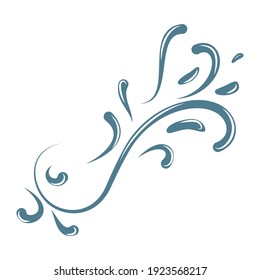 Vector illustration of beautiful splashing water