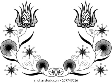 Vector illustration of beautiful stylized floral background