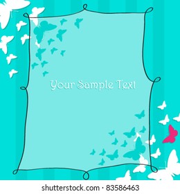 Vector illustration of beautiful summer butterflies