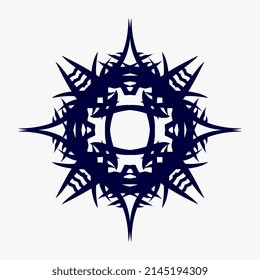 vector illustration of beautiful symmetrical geometric mandala pattern hand art decorative pattern
