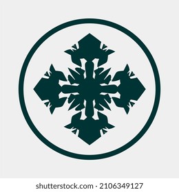 Vektorgrafik schöner symmetrischer und einzigartiger Motive für die Wanddekoration