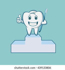 Vector illustration of Beautiful teeth - Contest awards teeth.