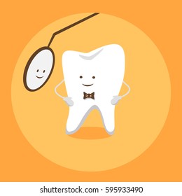 Vector illustration of a beautiful tooth