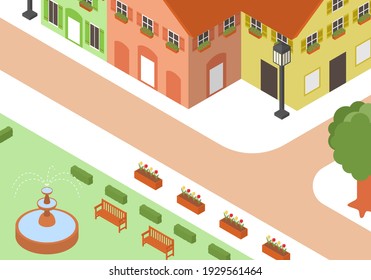 Vector illustration of beautiful townscape