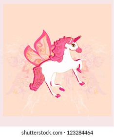  Vector Illustration of beautiful  Unicorn.