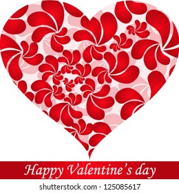 Vector illustration. Beautiful Valentine's day card