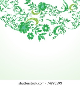 Vector illustration of beautiful vintage floral ornament card