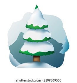 Ilustración vectorial de un hermoso picor de invierno