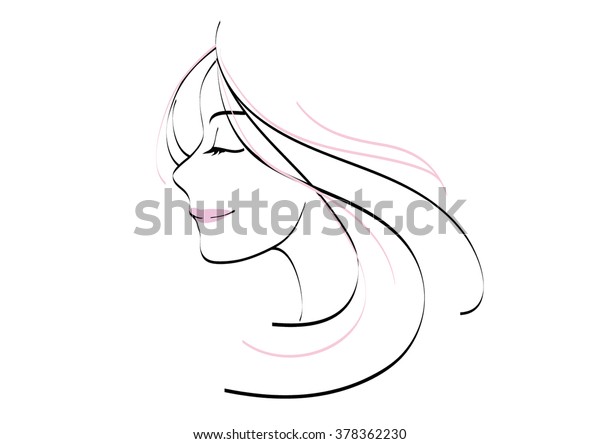 Vector Illustration Beautiful Woman Stock Vector Royalty Free 378362230 Shutterstock