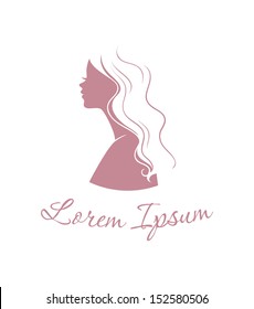 Vector illustration of Beautiful woman logo