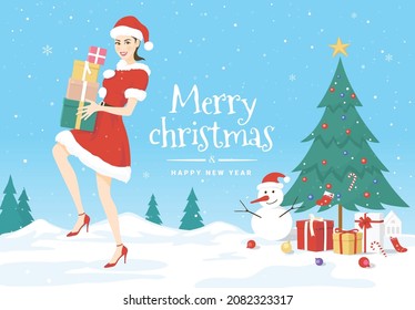 sexy merry christmas wallpaper