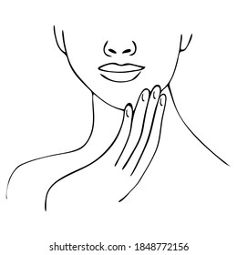 Vector illustration of Beautiful woman spa treatment. Beauty procedures