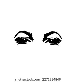 vector illustration of beautiful woman's eyes