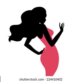 Vector illustration of Beautiful woman's silhouette