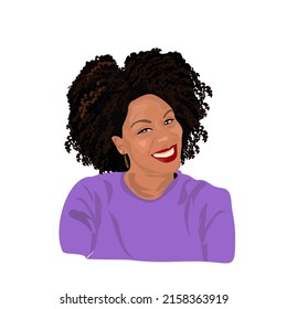 vector illustration of beautiful  women smiling