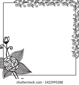 Vector illustration beautiful wreath frame with design art