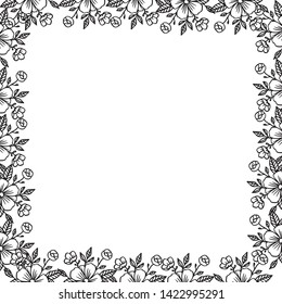 Vector illustration beautiful wreath frame with design art