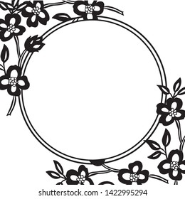 Vector illustration beautiful wreath frame with design art