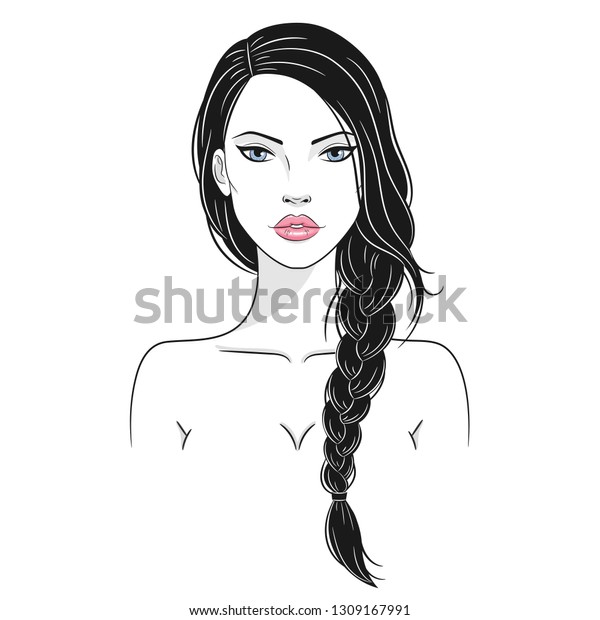 Vektor Stok Vector Illustration Beautiful Young Nude Woman Tanpa Royalti 1309167991 Shutterstock 7725