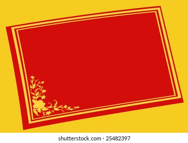 Vector illustration of beautifull frame decorated with  floral elements.