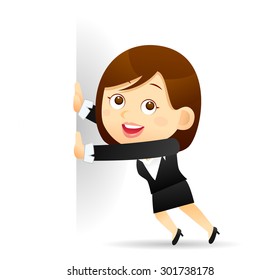 Vector illustration - Beauty businesswoman character