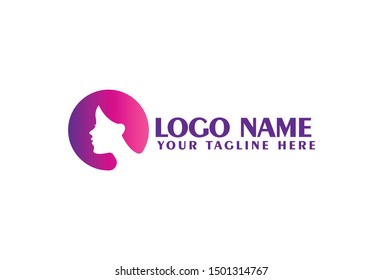 Vector illustration of beauty care logo design. Isolated on white background.