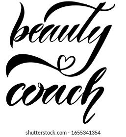 Vector Illustration Beauty Coach Text Logotype Stock Vector (Royalty ...