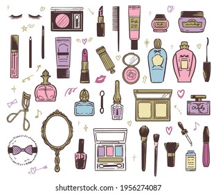 Vector illustration of beauty cosmetics