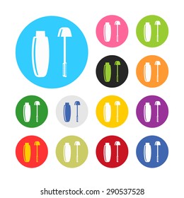 Vector illustration of beauty and fashion icons