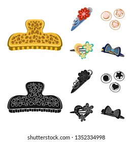 Vector illustration of beauty and fashion logo. Collection of beauty and female stock symbol for web.