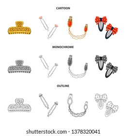 Vector illustration of beauty and fashion logo. Set of beauty and female stock symbol for web.