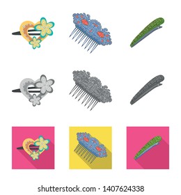 Vector illustration of beauty and fashion sign. Collection of beauty and female vector icon for stock.