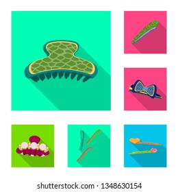 Vector illustration of beauty and fashion symbol. Set of beauty and female stock vector illustration.