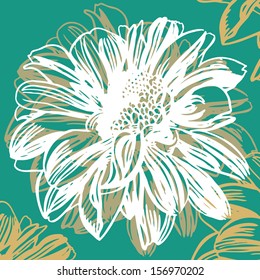 Vector illustration with beauty flowers