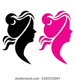 Ilustración vectorial del logotipo del cabezal de belleza