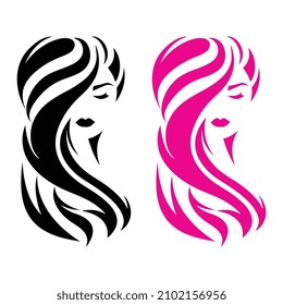 Vector illustration of Beauty head Logo