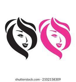 Vector illustration of Beauty head Logo