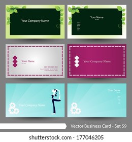 Vector illustration: Beauty, health & wellness, green, spa & yoga theme graphic design element for cards & background (Part 59)