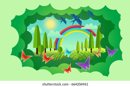 vector illustration of beauty landscape