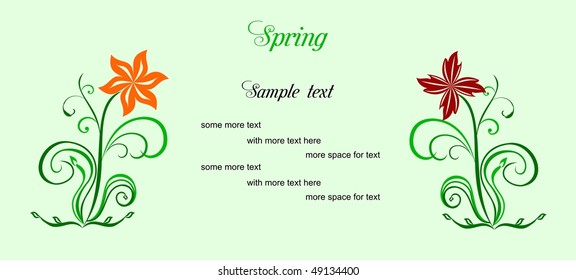 Vector illustration of beauty spring card