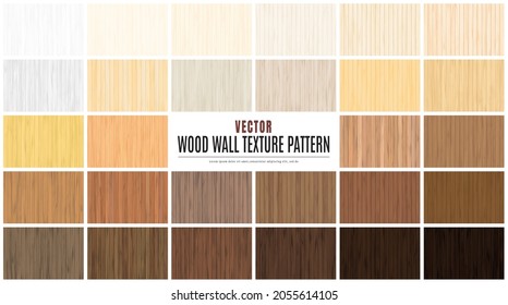 Vector Illustration beauty Wood Wall Floor Texture Pattern Background collection set.