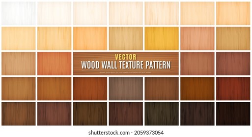 Vector Illustration beauty Wood Wall Floor Texture Pattern Background collection set.