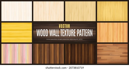 Vector Illustration beauty Wood Wall Floor Texture Pattern Background collection set.