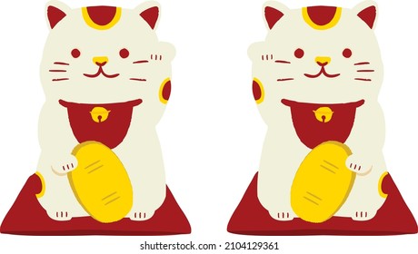 Vector illustration of Beckoning cat