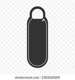 Ilustración vectorial del icono de la manta de cama en color oscuro y fondo transparente (png).
