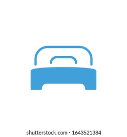 Vector illustration, bed icon template. 