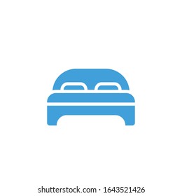 Ilustración vectorial, plantilla de icono de cama. 